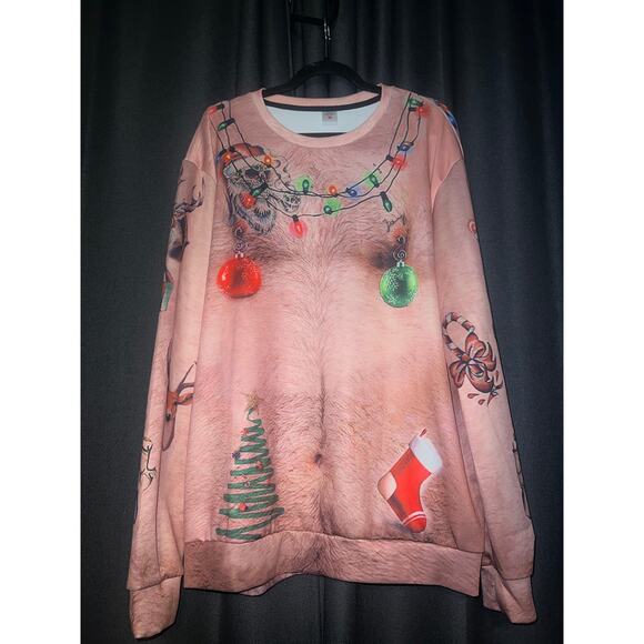 Ugly Christmas Sweater Xmas Sweatshirt Crewneck Size 2X - Picture 1 of 3